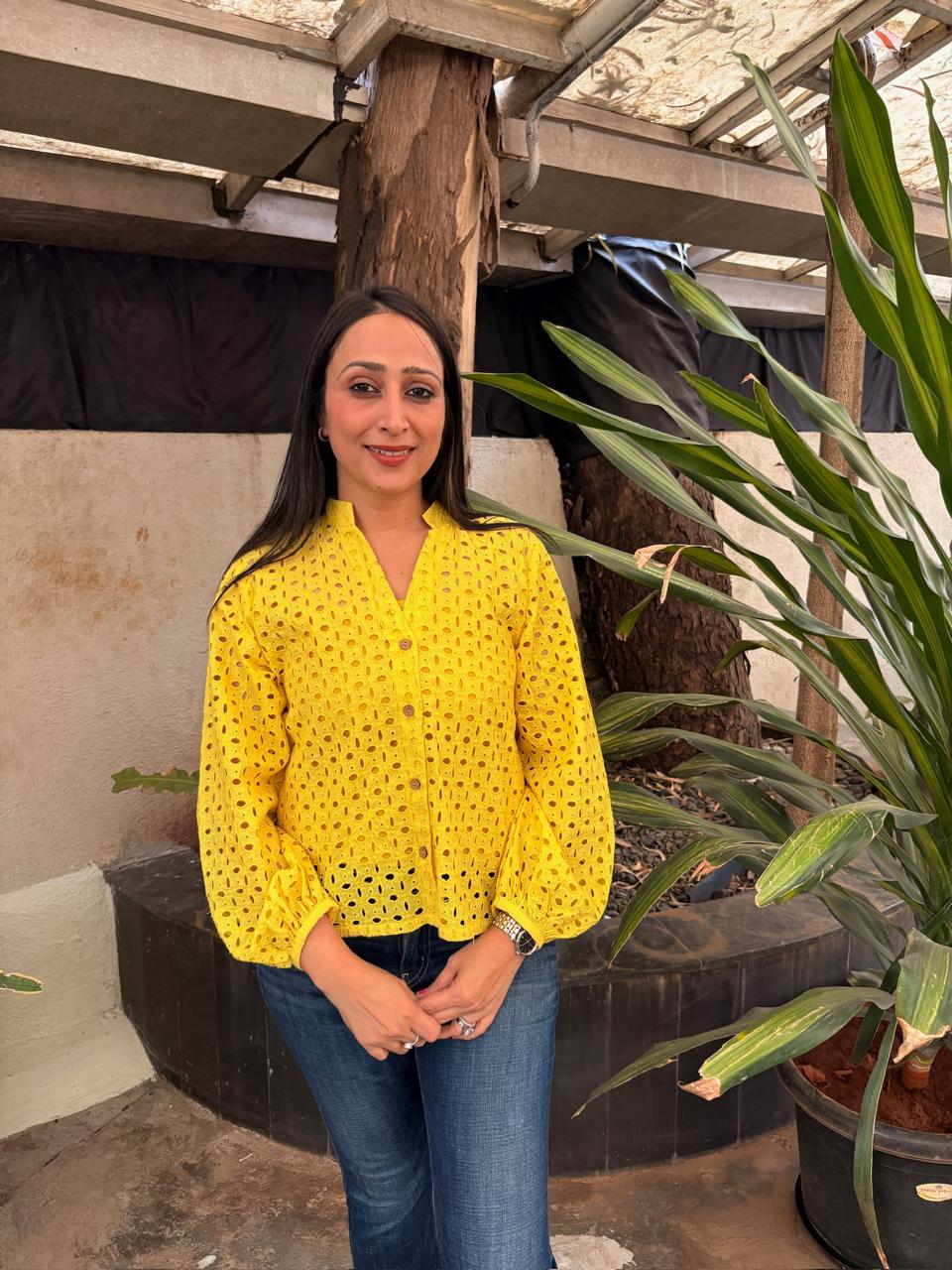 Sunburst Yellow Hakoba Shirt