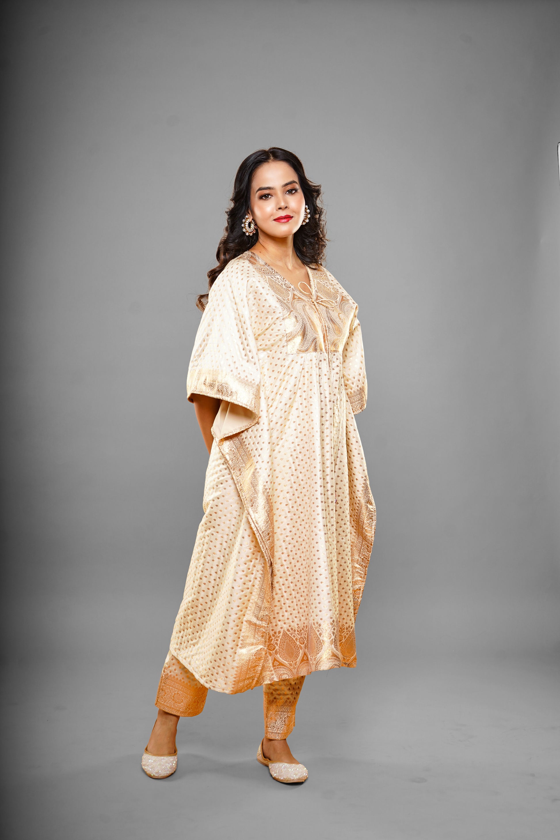 Off White Kaftan Dress