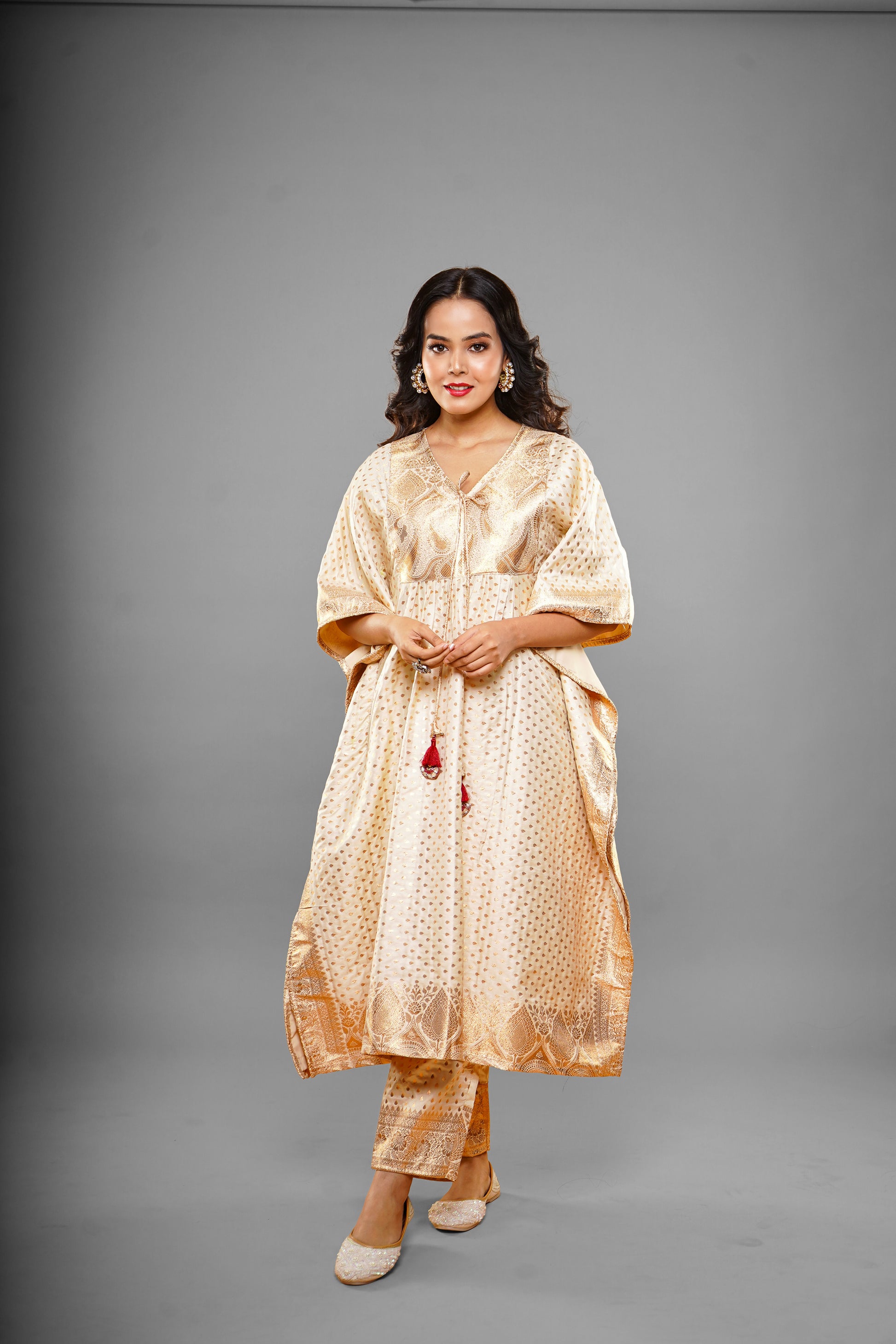 Off White Kaftan Dress