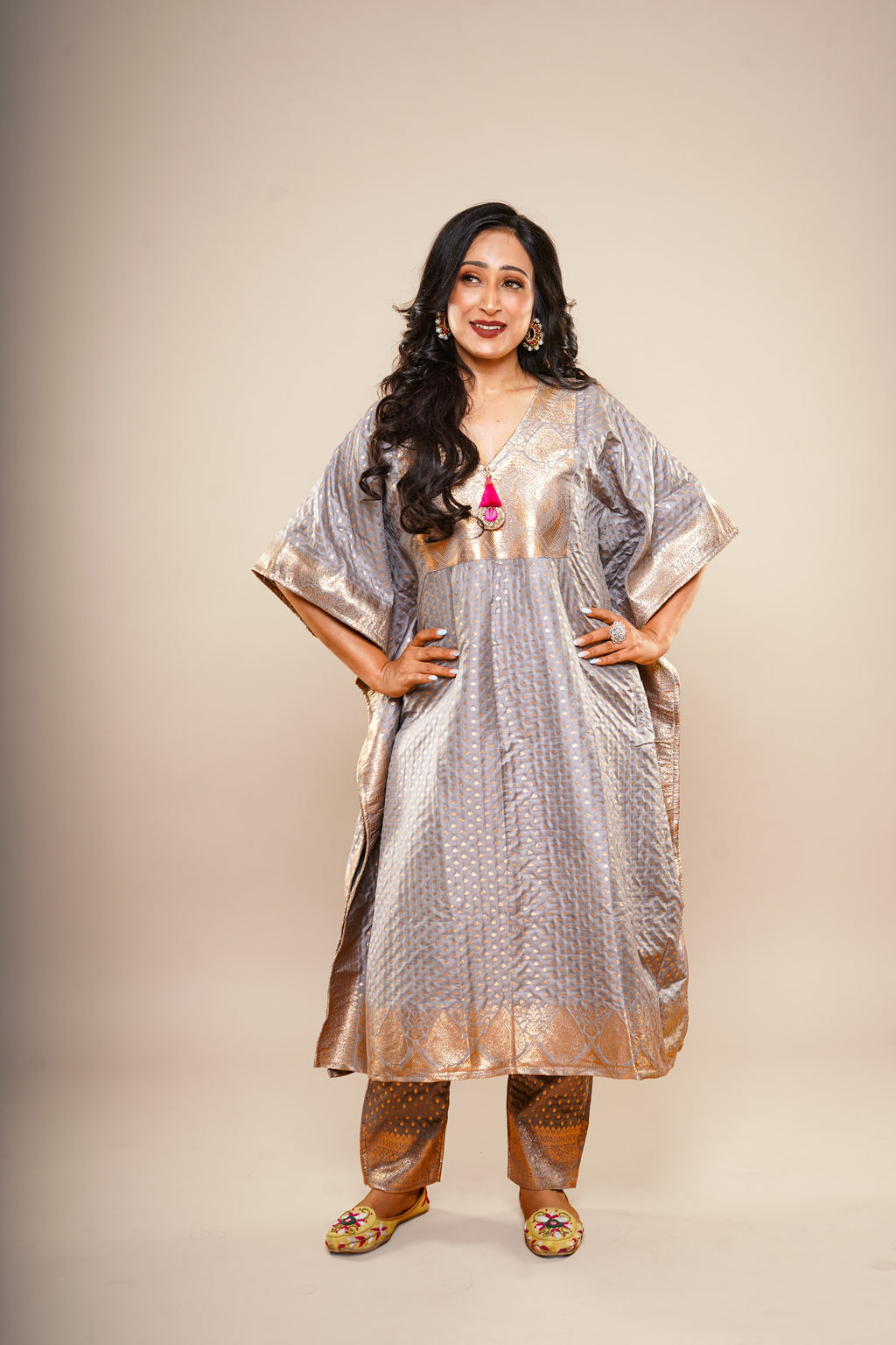 Grey Kaftan Dress