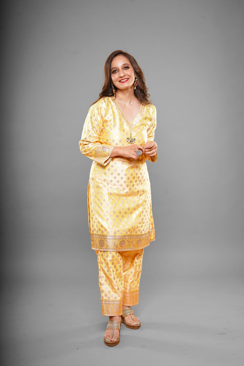Lemon Yellow Kurta Pant