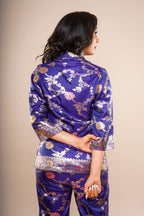 Royal Blue Brocade Co-Ord set