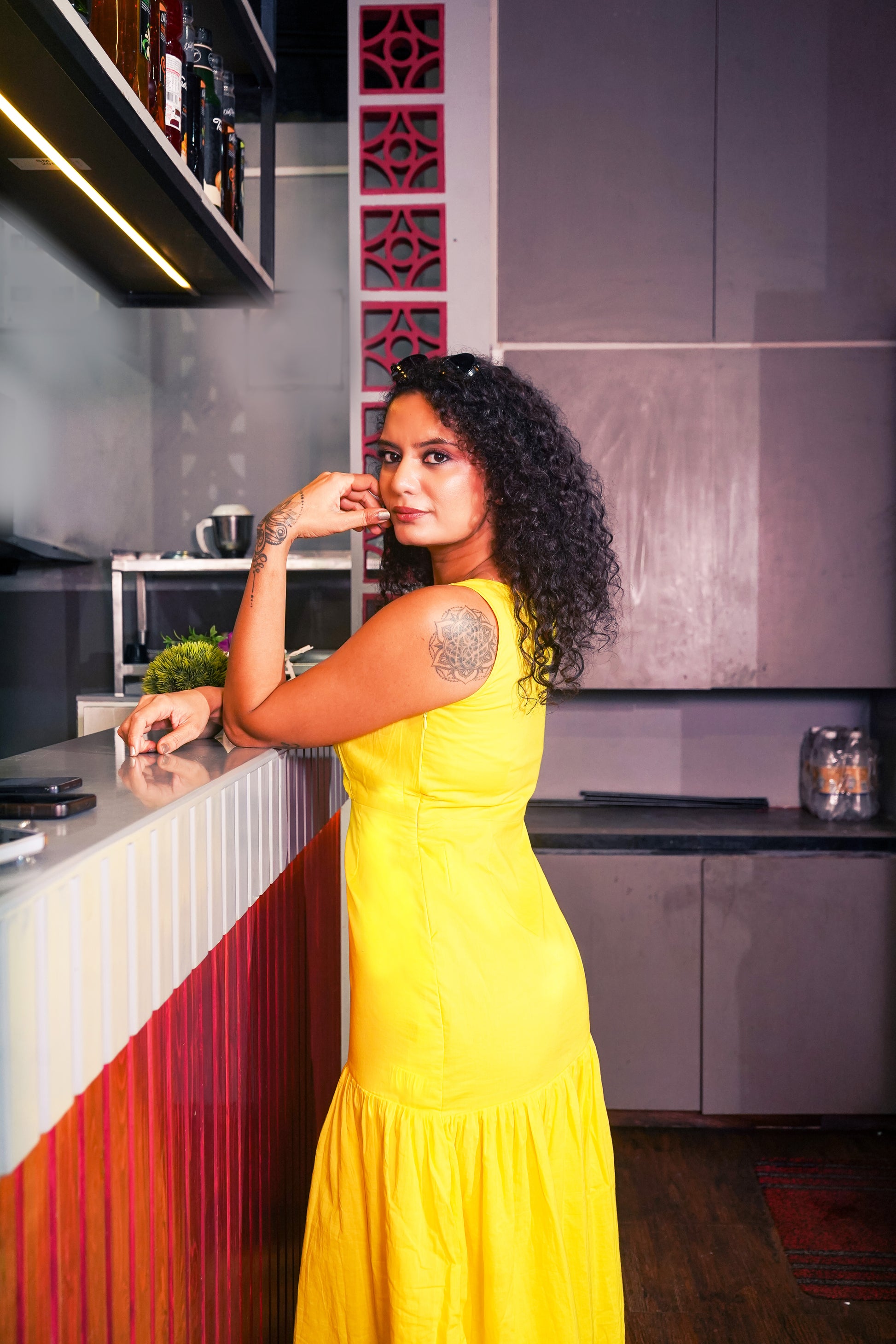 Yellow Long Cotton Dress
