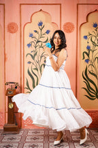 White Cotton Layer Dress