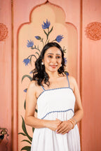 White Cotton Layer Dress
