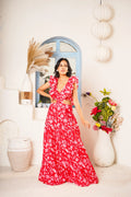Red Floral Printed Dress