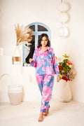 Purple Printed Floral Co-ord Set