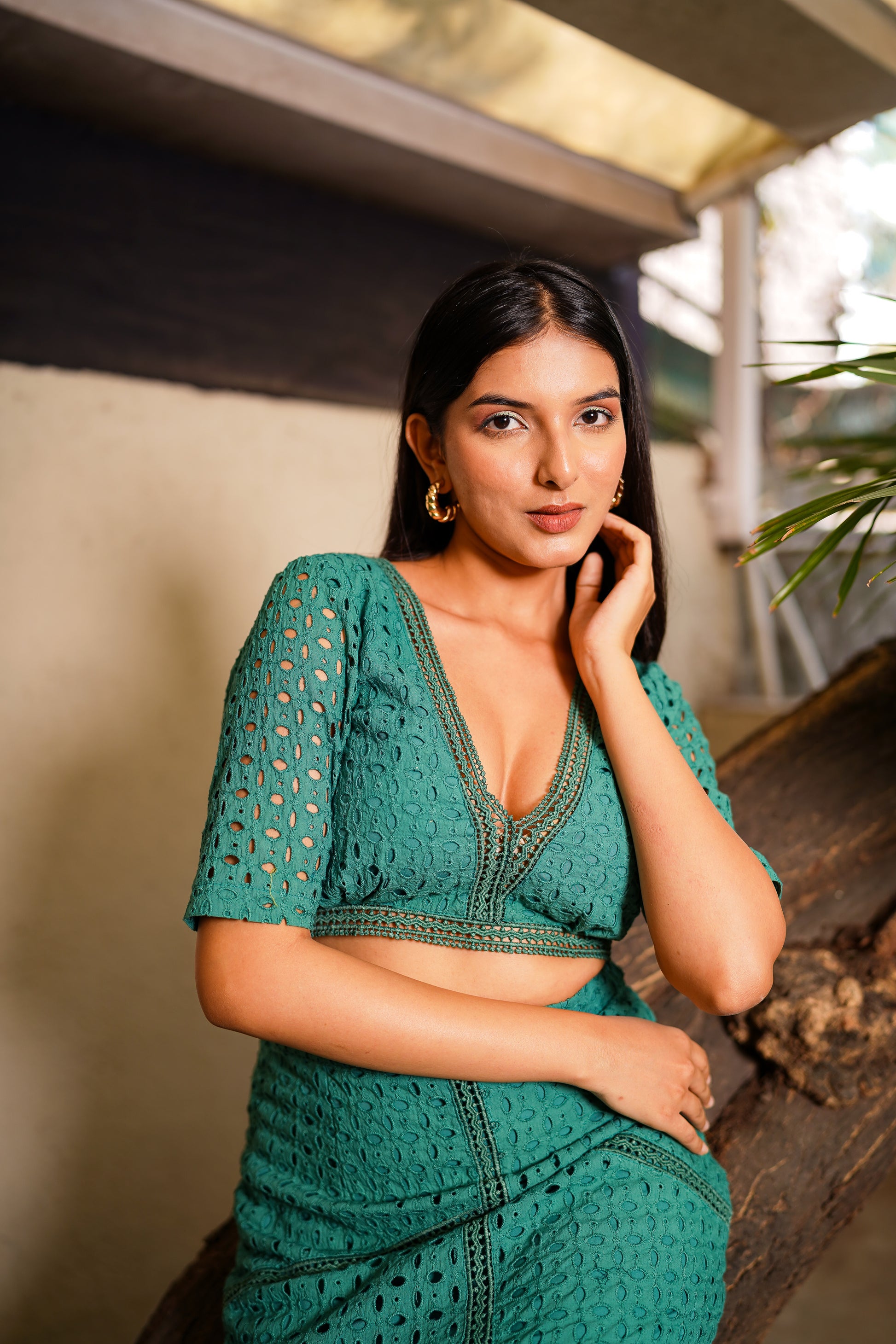 Green Skirt and Top Co-Ord Set