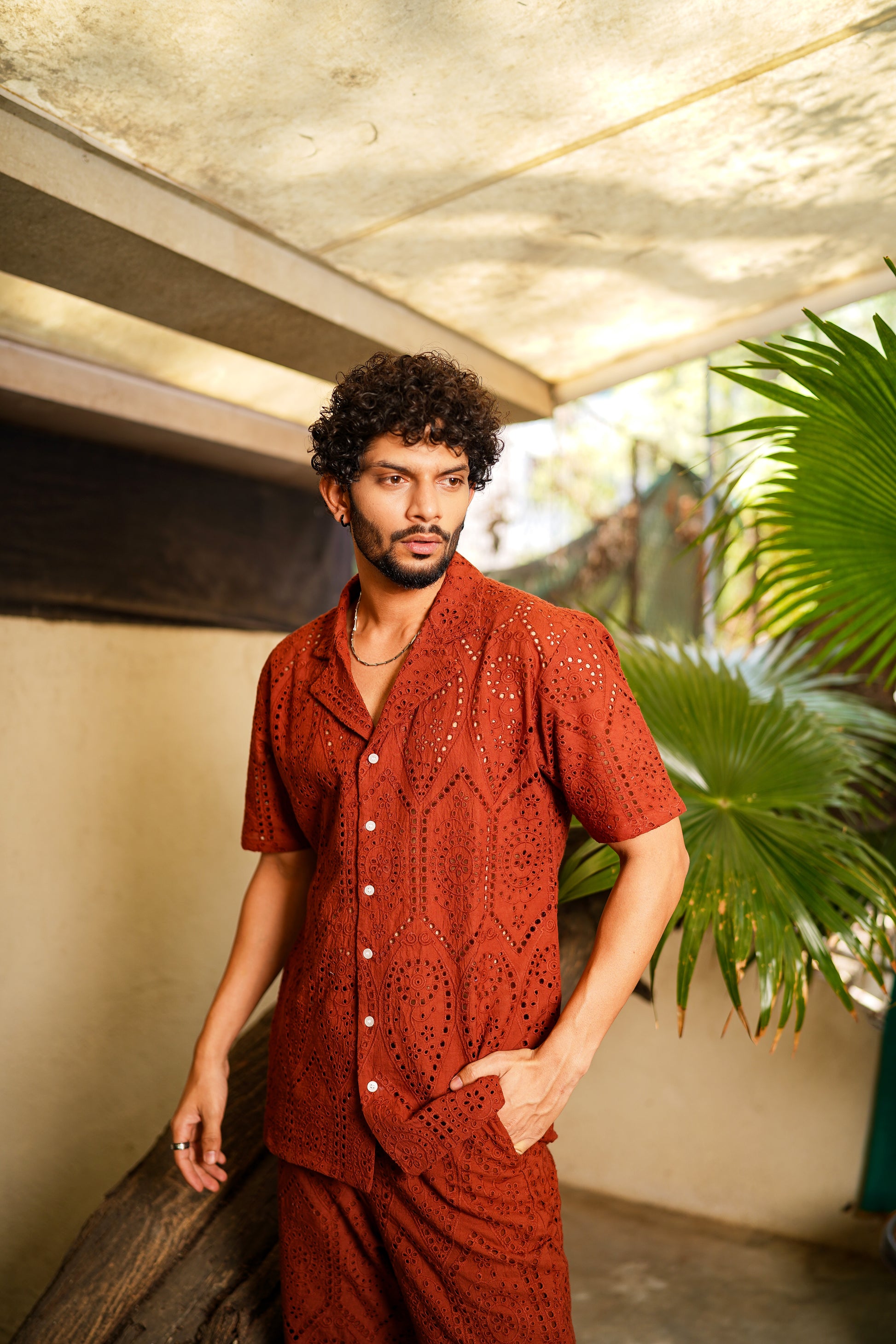 Rust Colour Shirt and Pant Men's