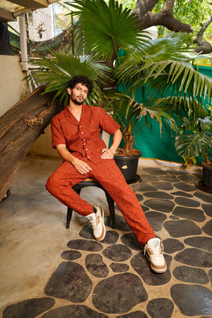 Rust Colour Shirt and Pant Men's