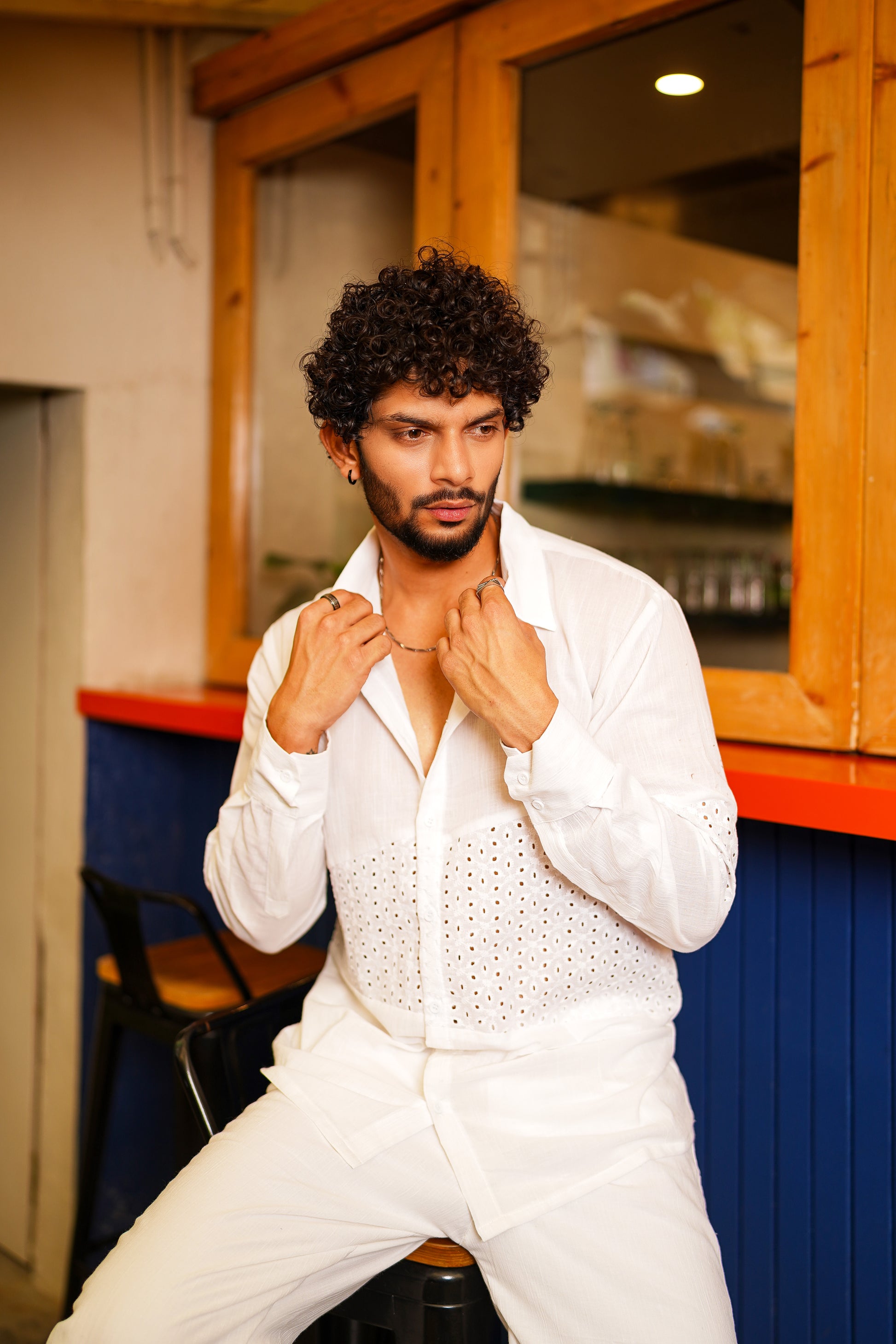 White Shirt and Pants Men's