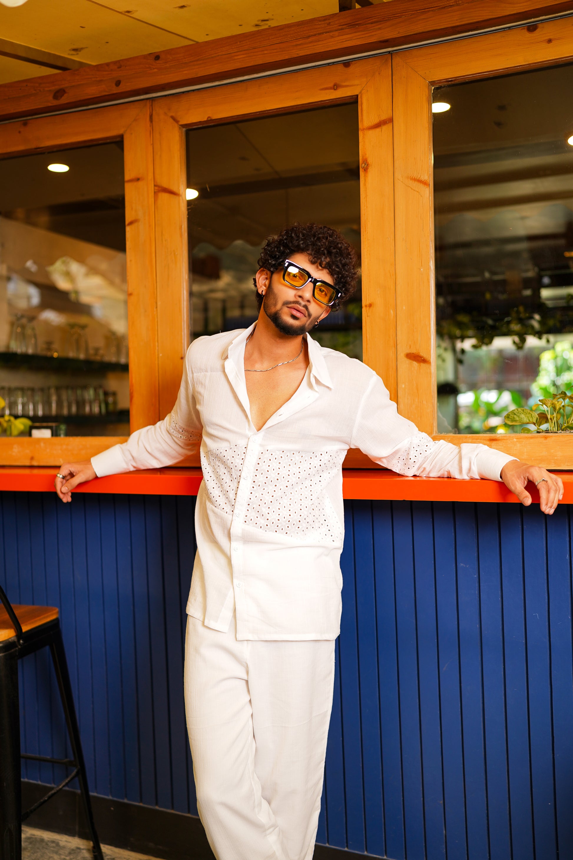 White Shirt and Pants Men's