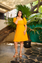 Mango Yellow Short Dress