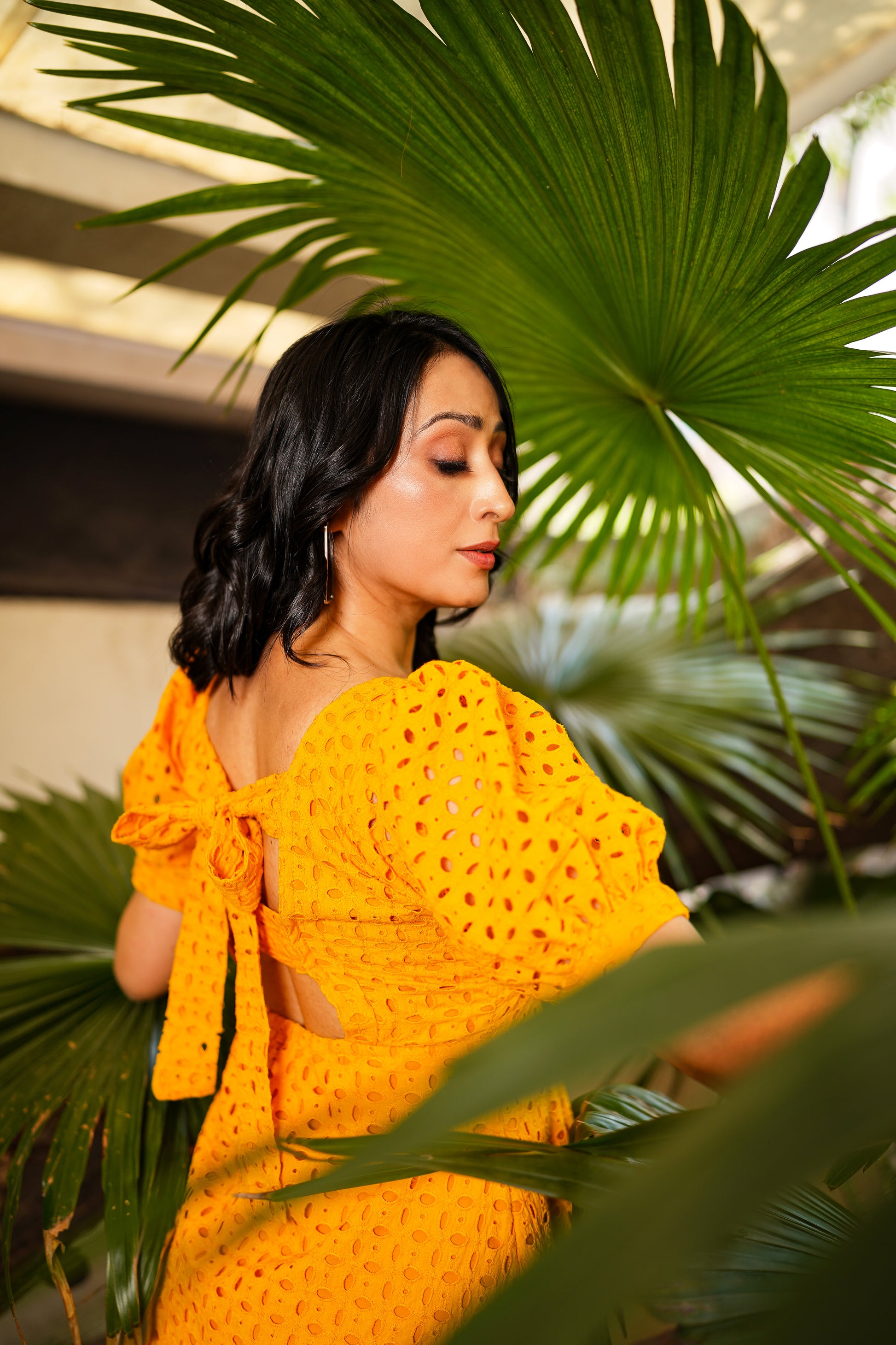 Mango Yellow Short Dress