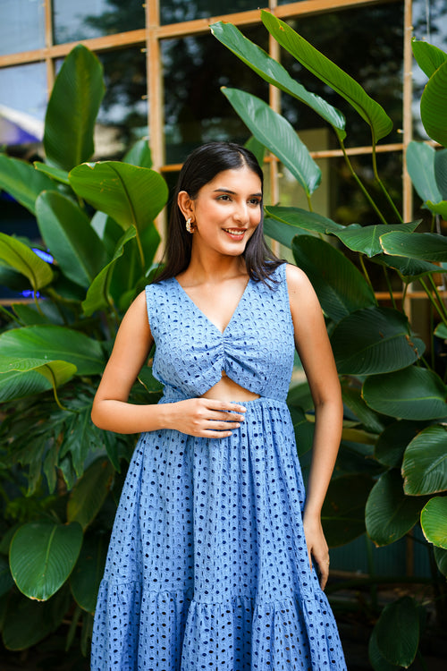Denim Blue Long Dress
