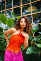 Orange Pink Shaded Dress