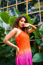 Orange Pink Shaded Dress
