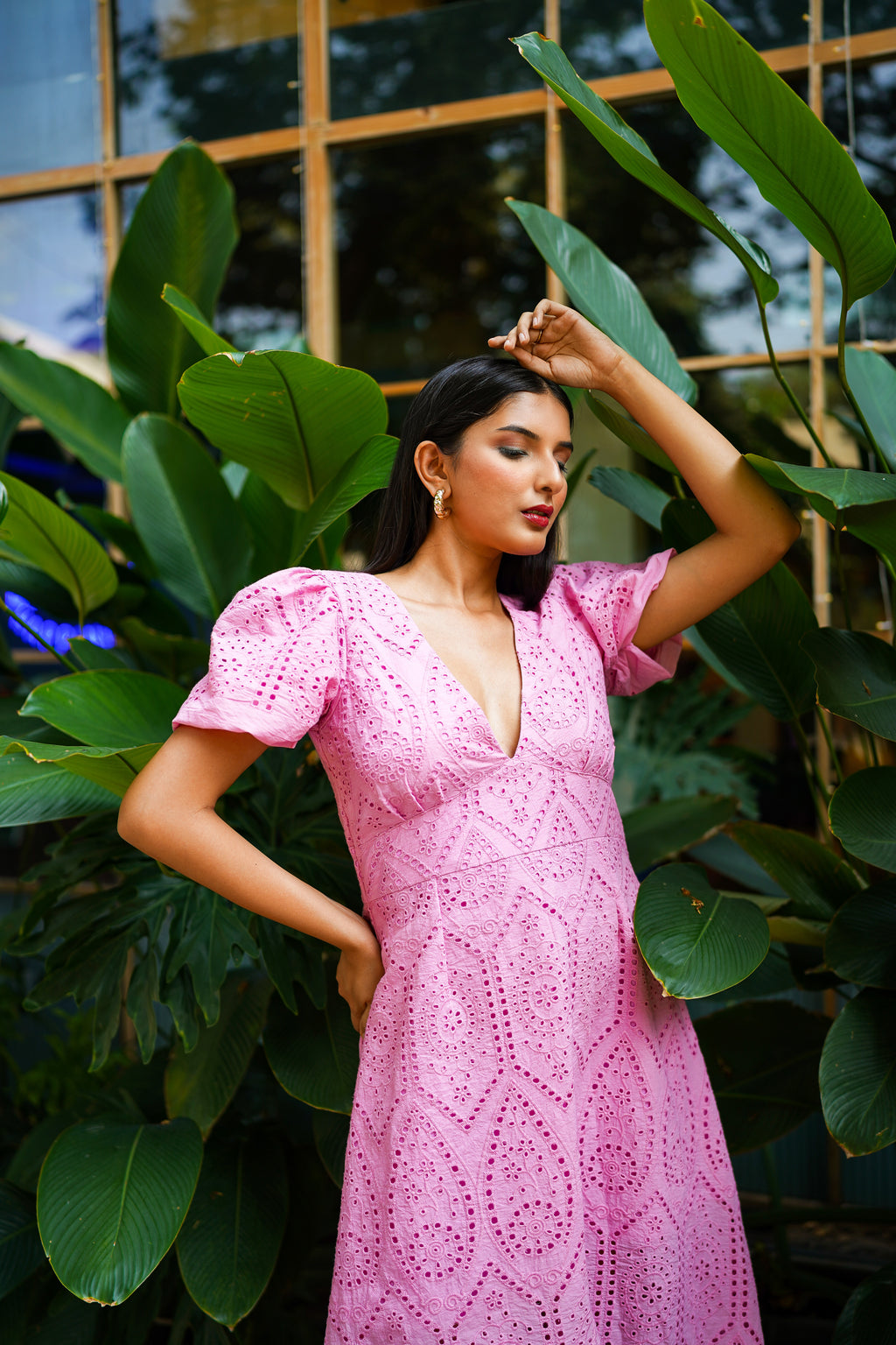Pink High-Low Long Dress