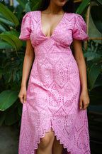 Pink High-Low Long Dress